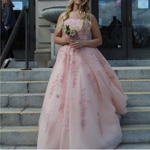 Sherri Hill #53116 Blush Prom Dress